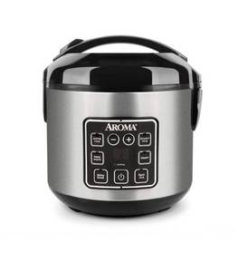 lot 100923 image: Aroma Housewares ARC-914SBD Digital Cool-Touch Rice Grain Cooker and Food Steamer, Stainless, Silver, 4-Cup (Uncooked)  8-Cup (Cooked)