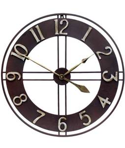 lot 100934 image: Growsun 30 inch Large Wall Clock Pure Metal Retro Heavy Duty Large Decorative Decor for Home Living Room Farmhouse