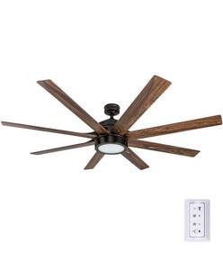 lot 100935 image: Honeywell Ceiling Fans 50609-01 Xerxes Ceiling Fan with Remote Control, 62��, Espresso Bronze