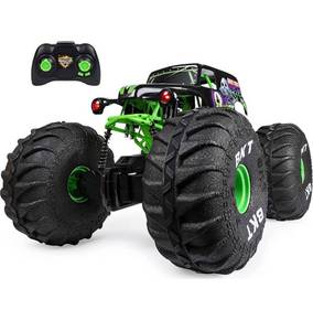 lot 100945 image: Monster Jam, Official Mega Grave Digger All-Terrain Remote Control Monster Truck with Lights, 1 6 Scale