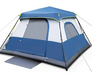 lot 101003 image: 6 Person 60 Seconds Set Up Camping Tent, Waterproof Pop Up Tent with Top Rainfly, Instant Cabin Tent, Advanced Venting Design