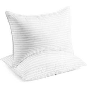 lot 101129 image: Beckham Hotel Collection Bed Pillows for Sleeping - Queen Size, Set of 2 - Cooling, Luxury Gel Pillow for Back, Stomach or Side Sleepers