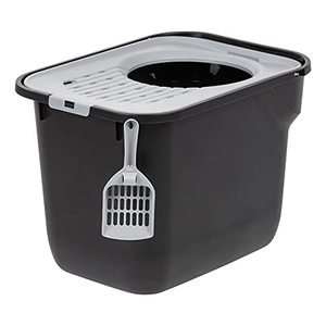 lot 22096 image: IRIS USA Top Entry Cat Litter Box with Cat Litter Scoop
