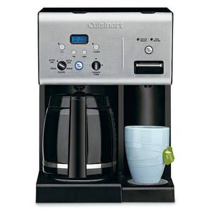 lot 22105 image: Cuisinart - 12-Cup Coffee Maker with Hot Water System - BlackStainless Steel
