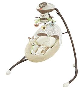 lot 22127 image: Fisher-Price My Little Snugabunny Swing, dual motion baby swing with music, sounds and motorized mobile