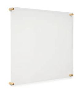 lot 22154 image: Cool Modern Clear Acrylic Float Frame with Gold Hardware