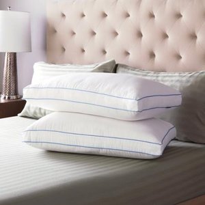 lot 40169 image: SwissLux Extra Firm Density Gusseted Pillows (Set of 2)