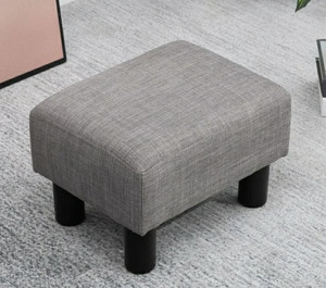 lot 40175 image: Copper Grove Chaparro Modern Linen Footrest Ottoman