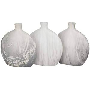 lot 40226 image: Middle Vase Only - DecMode 9W, 13H Stoneware Contemporary Vase, White