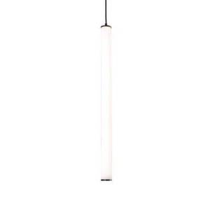 lot 40230 image: AFX Caden 225-Watt Integrated LED Black Pendant With White Acrylic Shade