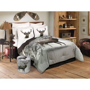 lot 40247 image: Deer In Snowy Forest Comforter Set by Safdie and Co