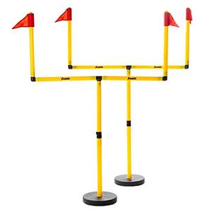 lot 40263 image: Franklin Sports Youth Football Goal Post Set - Kids Football Easily Adjustable Field Goals - Includes 2 Goal Posts - Perfect for Ages 4 Backyard Play