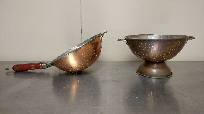 lot 43 image: Copper Strainers