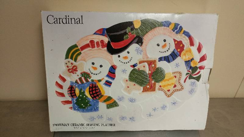 lot 98 image: Snowman Serving Platter