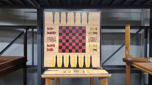 lot 38004 image: (2) Solid Wood Chest Playing Tables