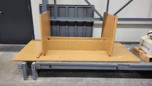 lot 38008 image: 7ft Large Wood Laminate Desk