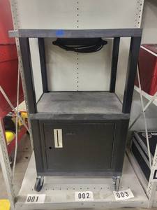 lot 38019 image: Black Durable Plastic Cart