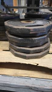 lot 38206 image: (6) Iron Grip 35lb Weight Plates