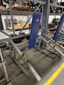 lot 38243 image: Nautilus Bench Press With Weight Rack