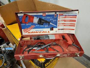 lot 38252 image: Milwaukee Corded Sawzall With Metal Case
