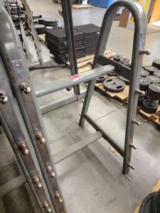 lot 38279 image: Troy 10 Bar Rack Will Hold Full Size Or Curl Bars