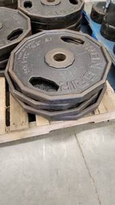 lot 38306 image: (4) Iron Grip 45lb Weight Plates