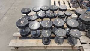 lot 38356 image: Iron Grip Rubber Wrapped Dumbbells