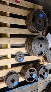 lot 38431 image: Pallet of Irom Grip Weight Plates - 35lb, 10lb, 5lb