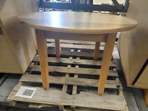 lot 38503 image: 36Inch Diameter Laminated Wood Top Table