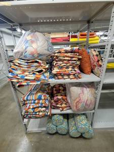 lot 39030 image: Mega Lot of Bedding and Decorative Pillows
