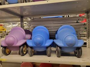 lot 39035 image: Lot of 3 Red Wesco Toys ( 2 Blue 1 Purple)