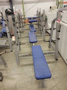 lot 39177 image: Nautilus Bench Press with Weight Tree
