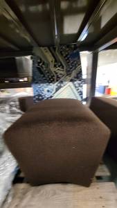 lot 38524 image: (3)Unique Brown Seat Chair W Wooden Back