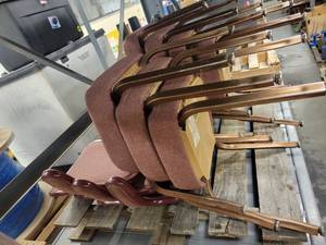 lot 38543 image: (7) Gasser Pink Highback Banquet Chairs