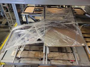 lot 38584 image: Lot of 3 Lobby Chairs - Brown Cloth