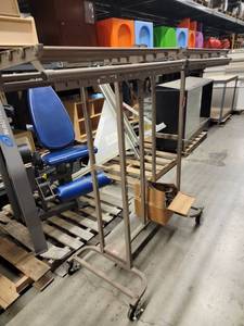 lot 38626 image: &nbspDouble Sided Clothing Rack On Casters
