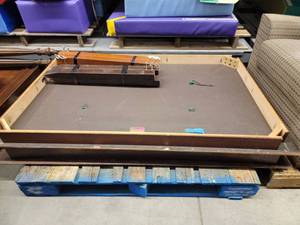 lot 38627 image: (2) Wood Tables With Legs Disassembled
