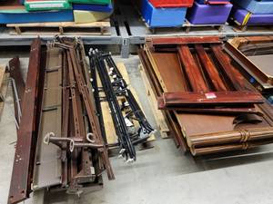 lot 38628 image: (3) Various Size Bedframes With Hardware