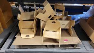 lot 38631 image: Approx. 10 Kaplan Wooden Kids Chairs
