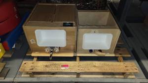 lot 38639 image: (2) Wooden Kitchen Play Sets