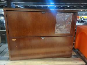 lot 38651 image: Mahogany Lateral Filing Cabinet
