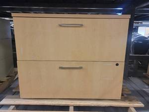 lot 38654 image: Blonde Lateral Filing Cabinet