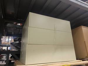 lot 38656 image: Lot of 3 Wooden 3ft x 3ft Wooden Bins