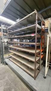 lot 38676 image: (2) 8-Tier Heavy Duty Metal Shelves