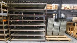 lot 38679 image: 8-Tier Heavy Duty Metal Shelf - (2) 5-Tier Heavy Duty Metal Shelves