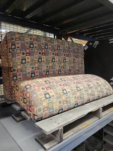 lot 38692 image: Geo Pattern Plush Bench
