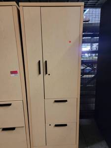 lot 38725 image: Blonde Wood Office Wardrobe