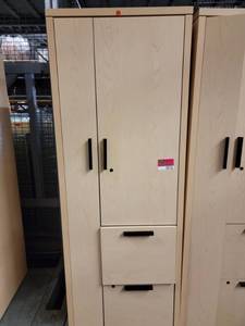 lot 38726 image: Blonde Wood Office Wardrobe