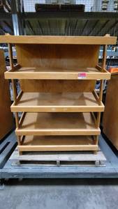 lot 38739 image: Double Sided Wooden Shelf