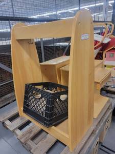 lot 38747 image: Childrens Wooden Organizers and Cubby Hook